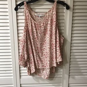 Long sleeve cold shoulder top